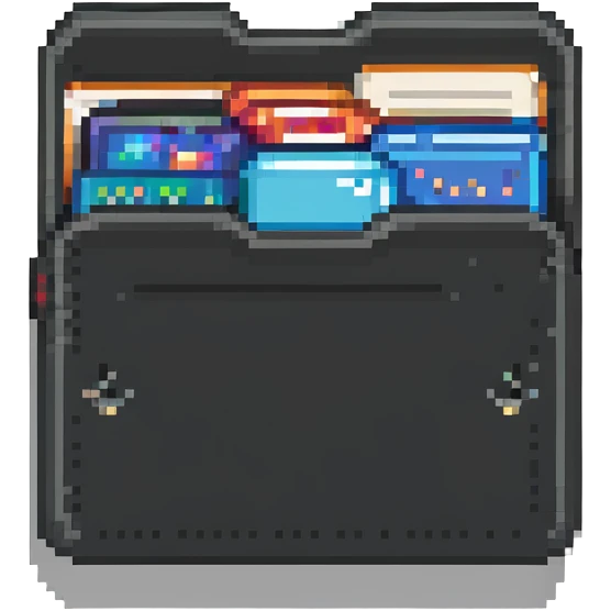 pixel art icon of a classic folder emoji