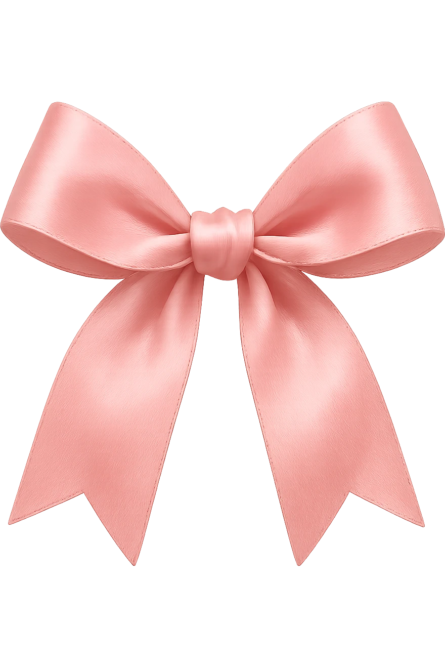 pink Valentine bow. remove background emoji