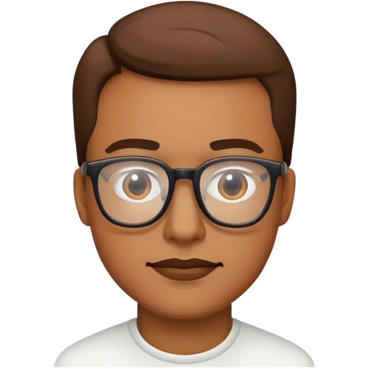 man with glasses emoji