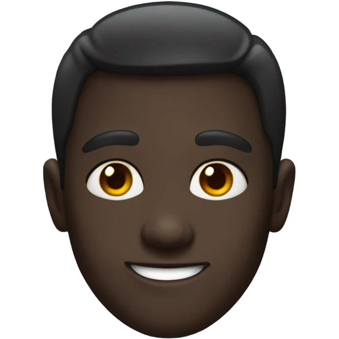 smiling dark-skinned male portrait smaller eyes emoji