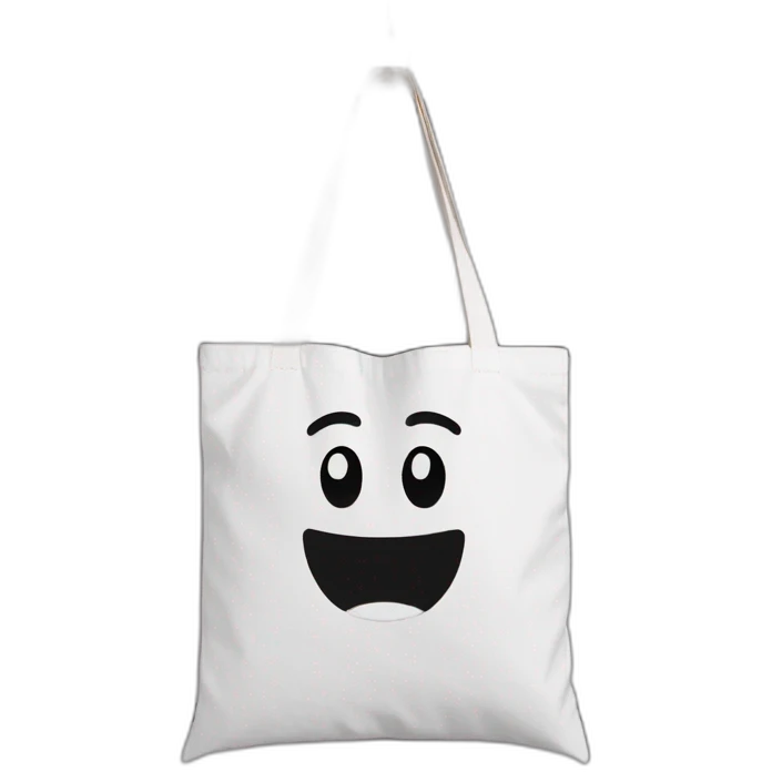 tote bag white emoji