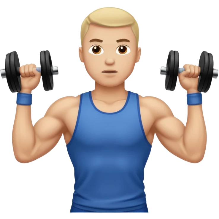 ligth man exercising on the gym emoji