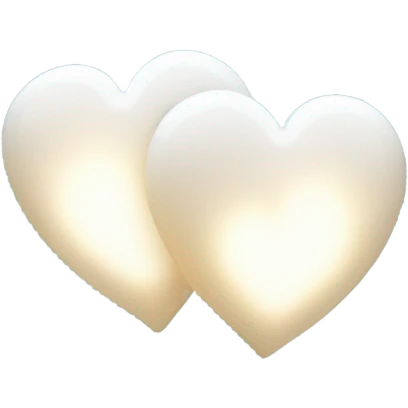 Can you create two hearts shining together white? emoji