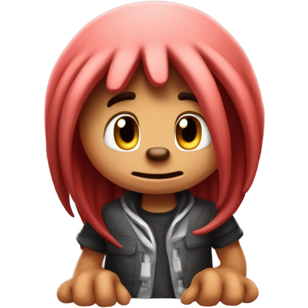 Knuckles the echidna ￼ emoji