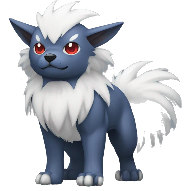 Cool dog Absol-Nargacuga-Zorua-Quilava, full body emoji