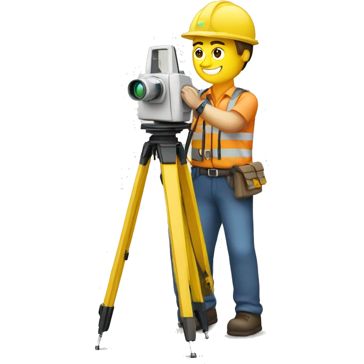 A topographer with a total station emoji