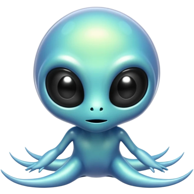 Cute transparent alien creature innet emoji