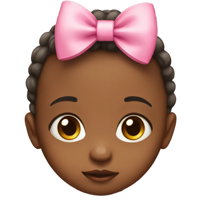 Baby with pink bow emoji