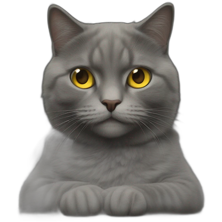 intense yellow-eyed cat stare emoji