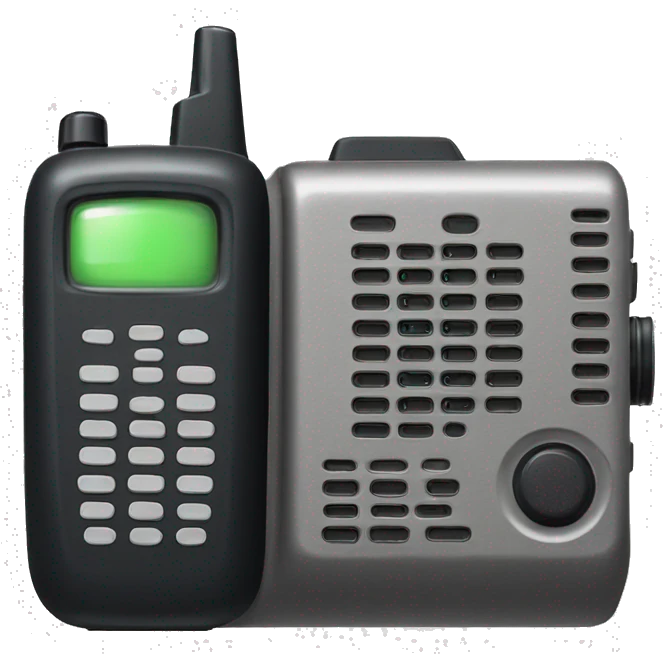old school walkie talkie emoji