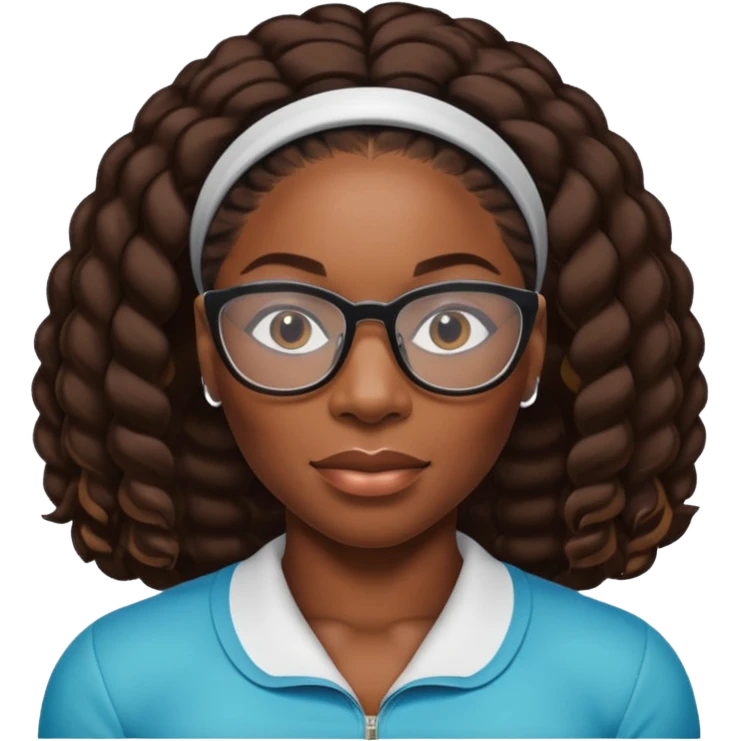 serina williams with glasses emoji