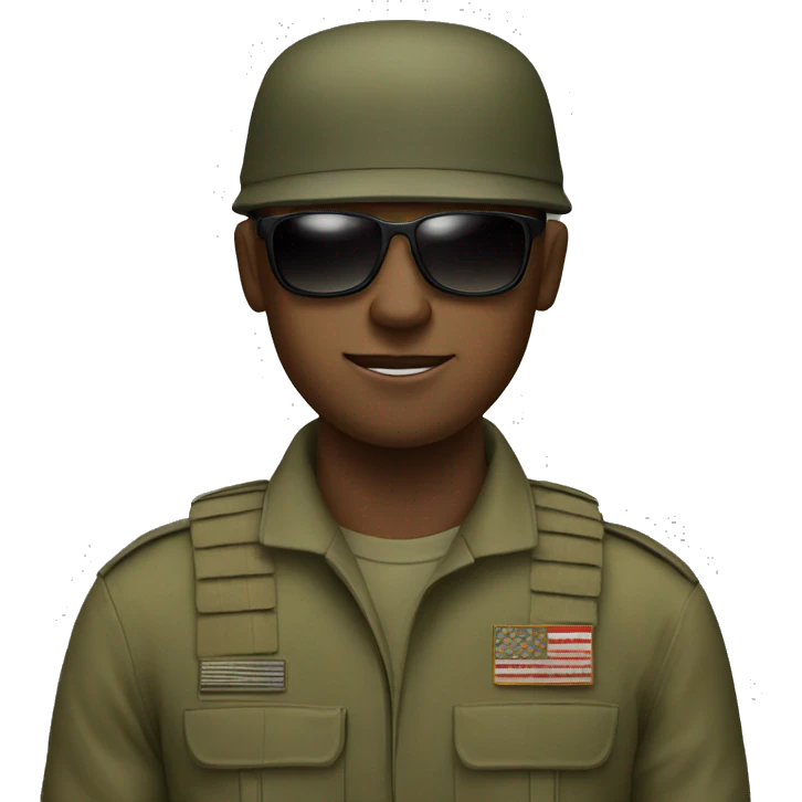 soldier with sunglasses emoji