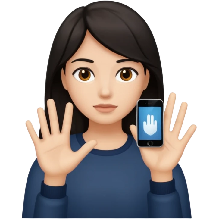 persona negando con la mano  emoji