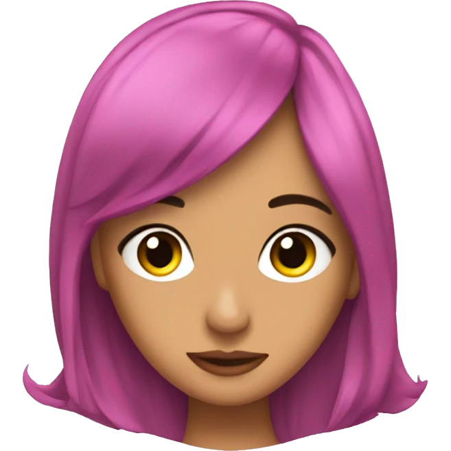 Reina cabello rosa emoji
