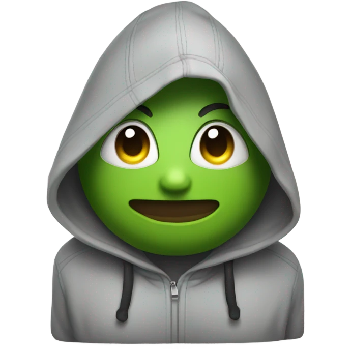 Apple with a hoodie emoji