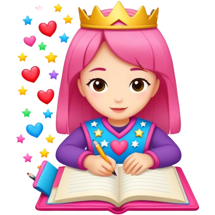 Let's write pek iyi in the middle and decorate the edges with hearts and stars. emoji