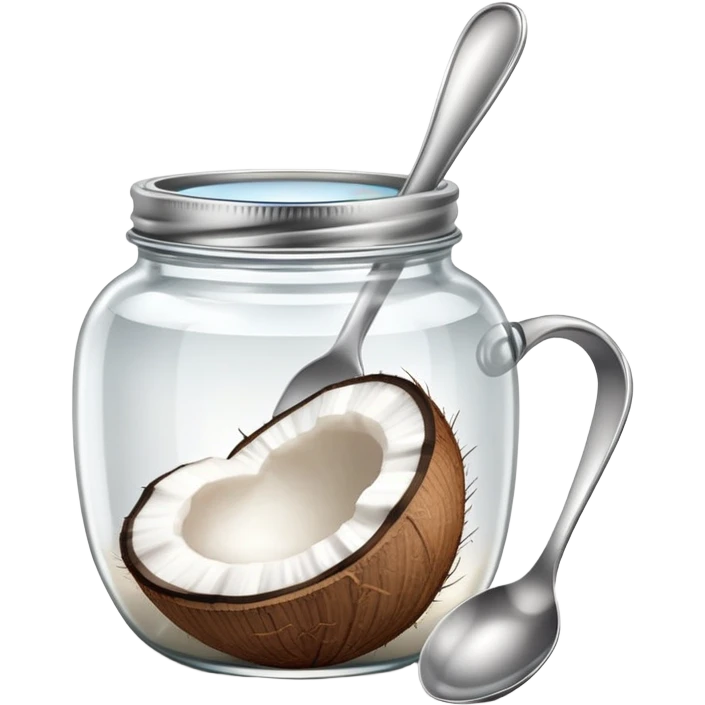 jar of coconut oil with a spoon emoji