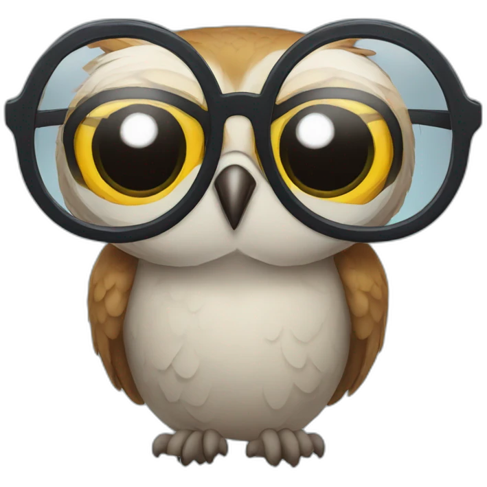owl with glasses emoji