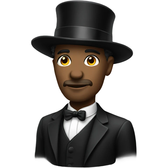 Pimp with a top hat emoji