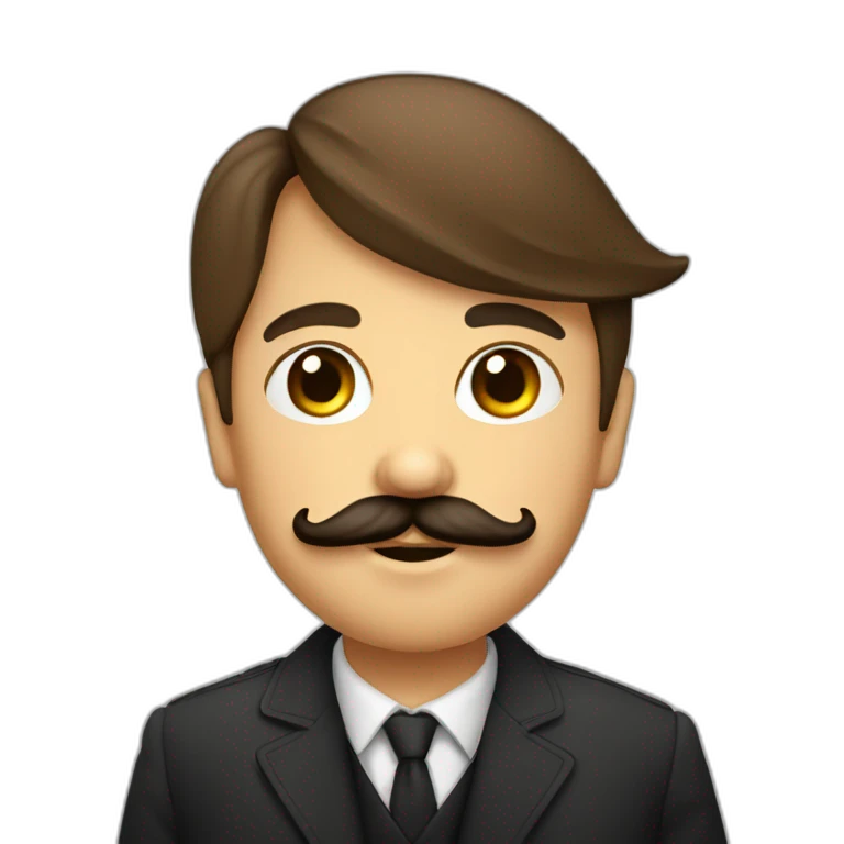 Bebé con bigote emoji