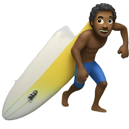 working surfer emoji