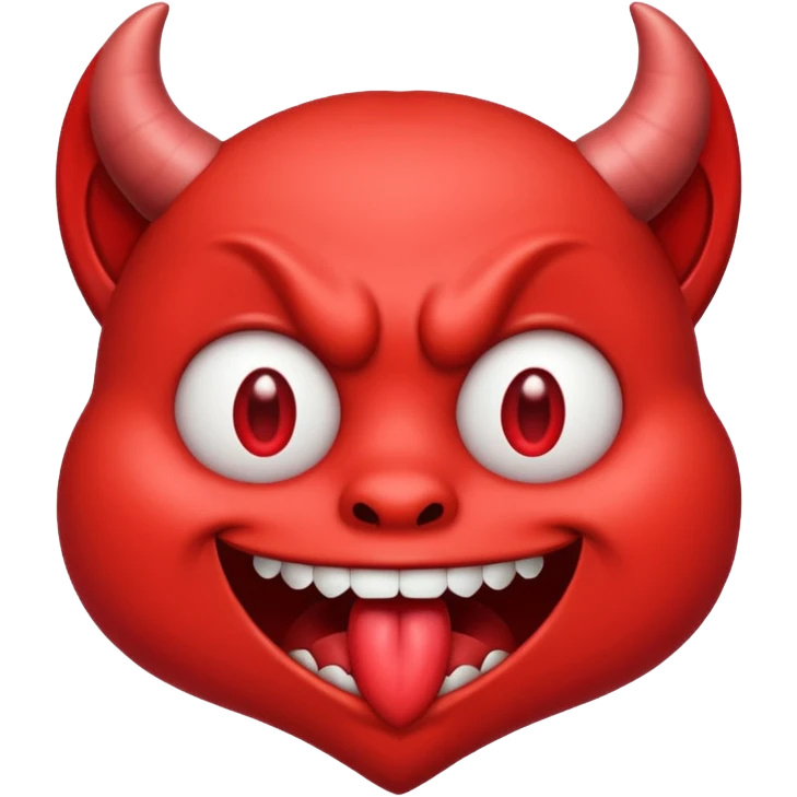 Devil's face? With heart-shaped eyes. An open, drooling mouth. style amoureux  emoji