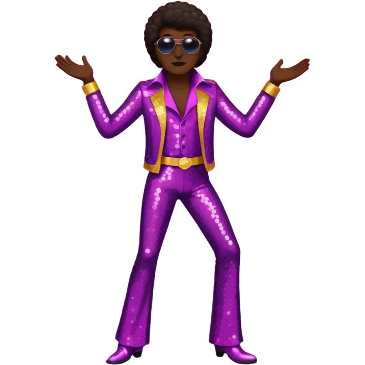 Disco silhouette 70s emoji