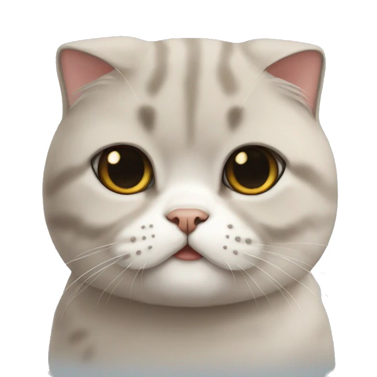 Scottish fold cat emoji