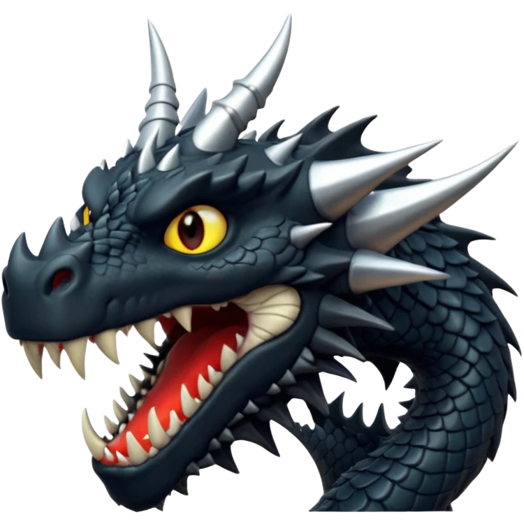 black dragon like fury emoji