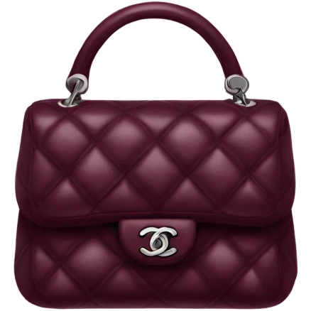 dark Burgundy Chanel bag emoji