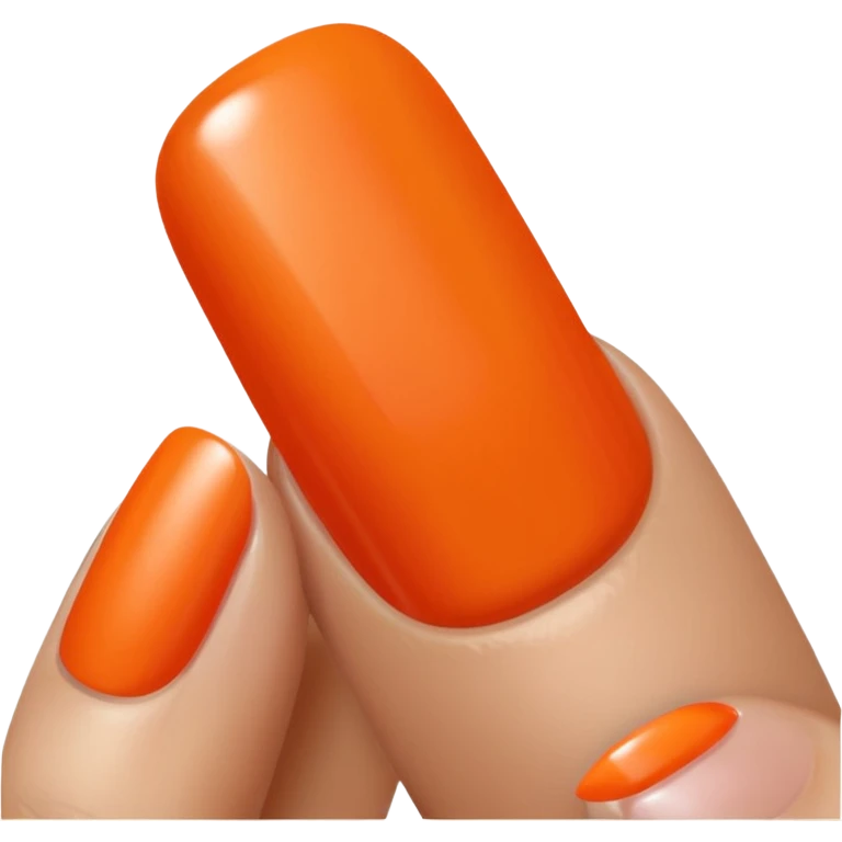 orange color nail polish emoji