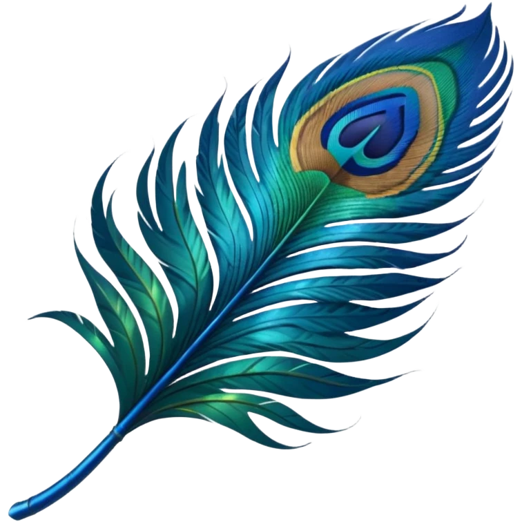 Peakcock single feathers emoji