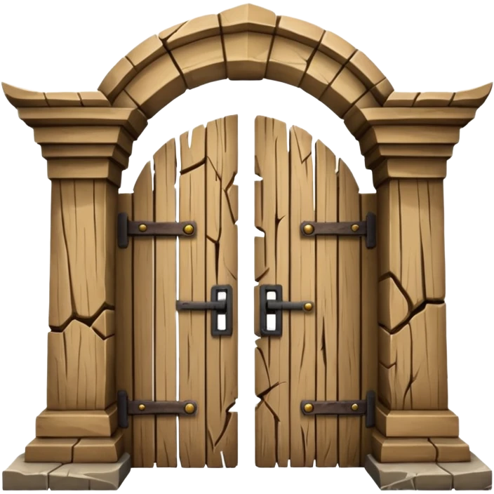 Cracked Temple Gate wood emoji