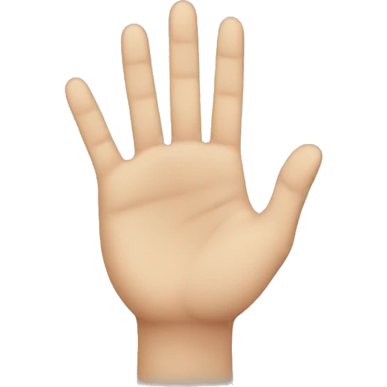 Hand holding up 4 fingers emoji