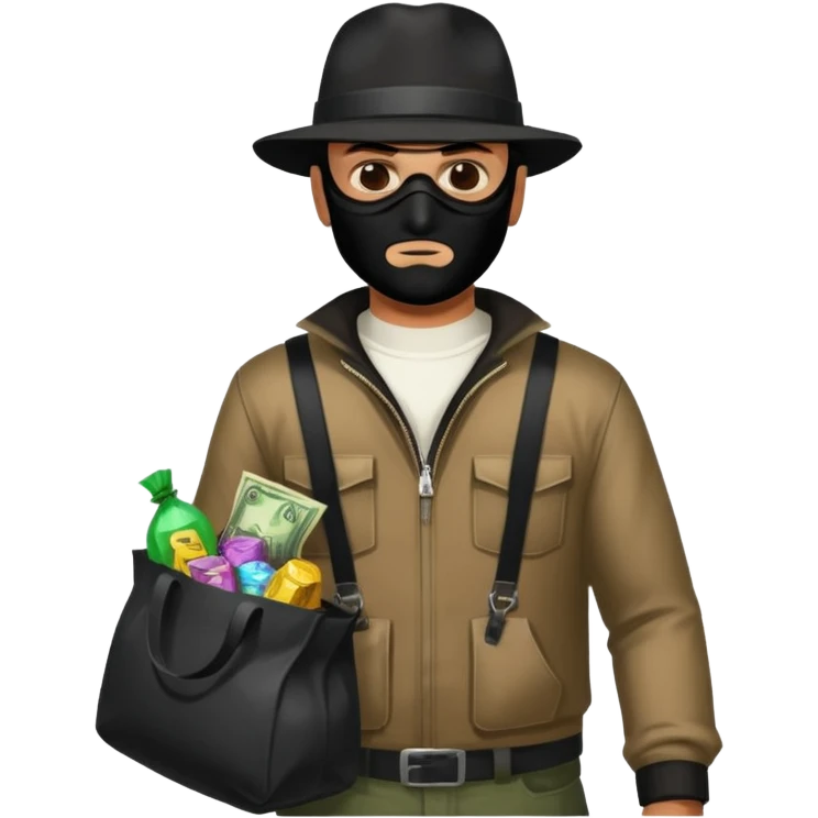 un bandit avec un sac de butin version GTA V emoji