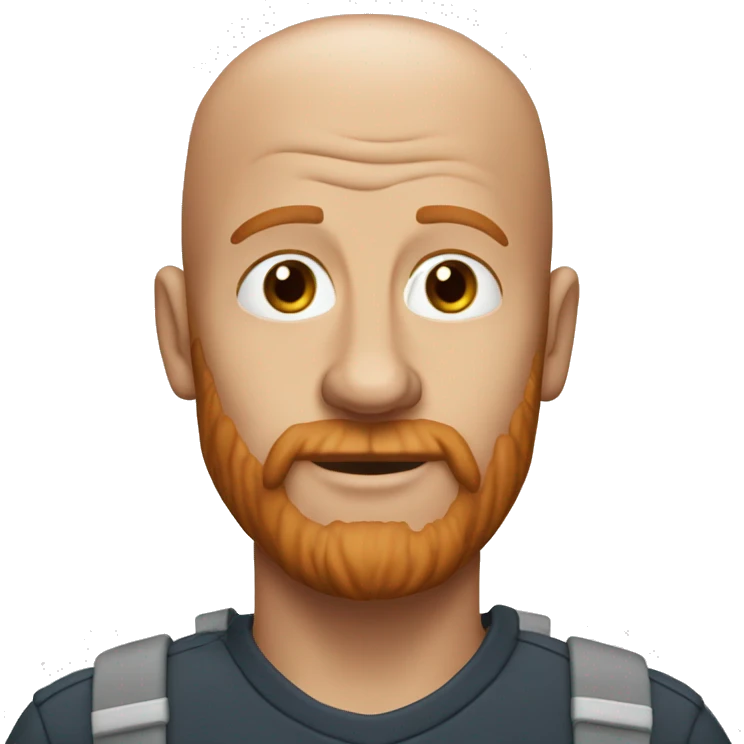 Fifty year man, little bit bald with a very little beard redhair  emoji