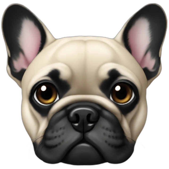 French bulldog-black--with-letter emoji
