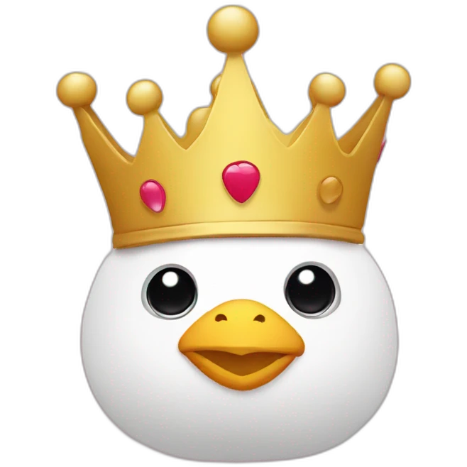 crown on chick head emoji