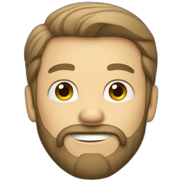 white man with beard pointing emoji