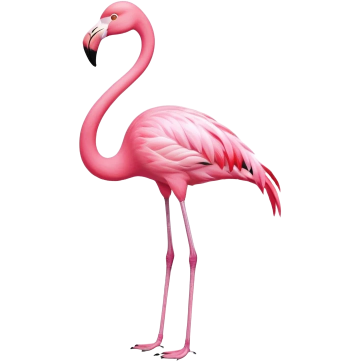 flamingo balancing on one leg emoji
