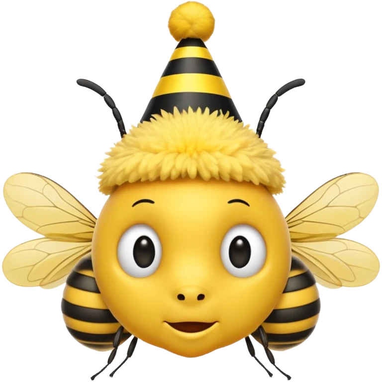 party hatted bee emoji