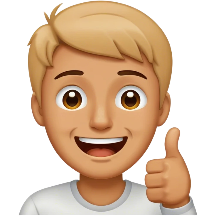 Crying smiling thumbs up emoji
