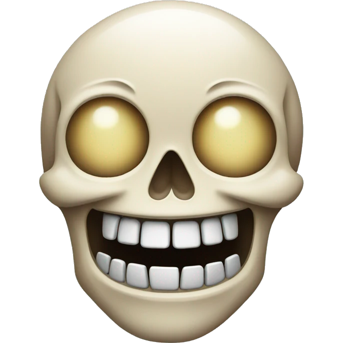 Skull smiling face emoji