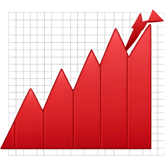 red chart decreasing down emoji