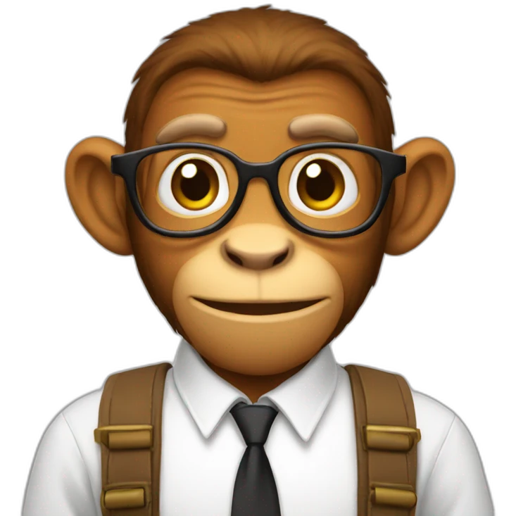 monkey-nerd emoji