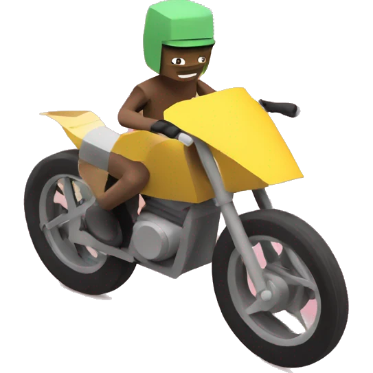 Papercraft racing emoji