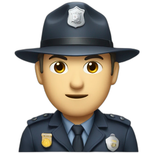 Inspector with loup emoji
