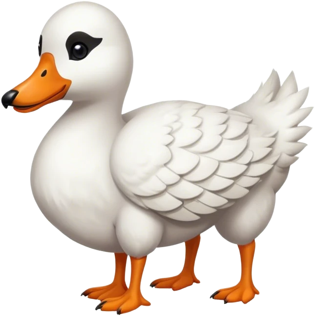 Dog body with goose head emoji