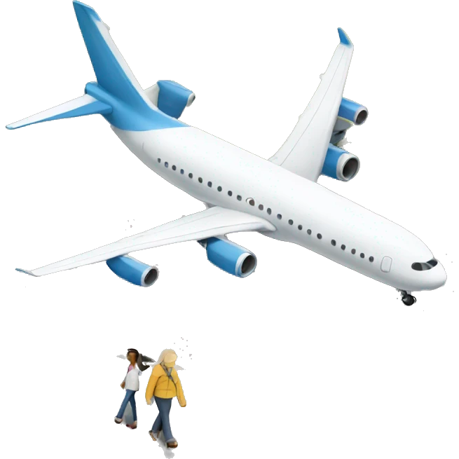 walk airplane emoji