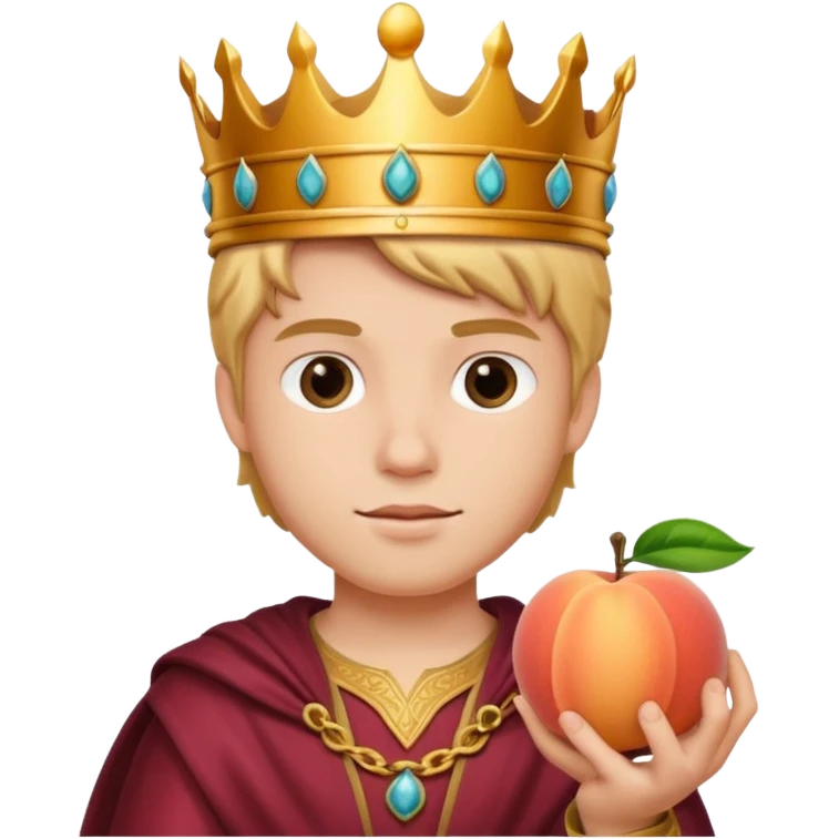 young king and peach emoji